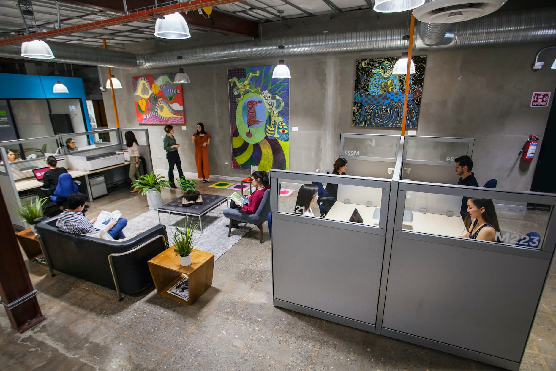 Small business team working in a modern office